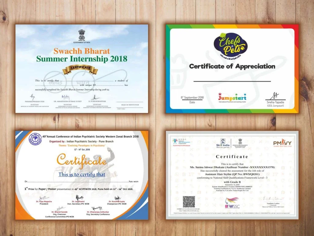 Certificate Printing Worthing