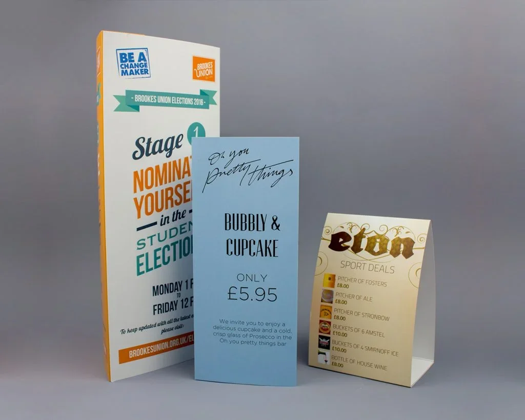 Table Tents Printing Worthing